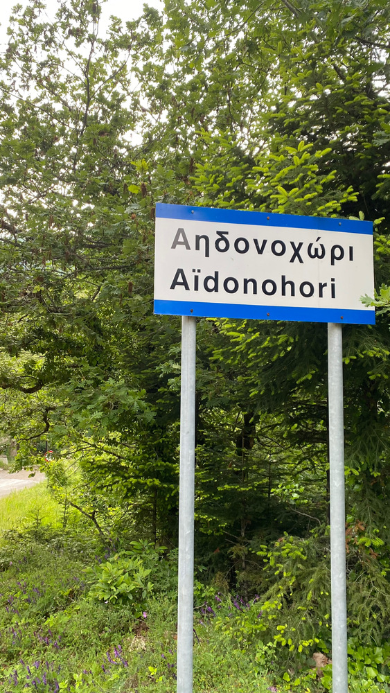 Road leading into Aidonochori village